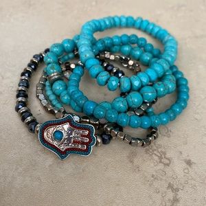 Turquoise bracelet stack